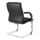 Кресло Бюрократ T-9927SL-LOW-V/BLACK на полозьях черный кожа. Фото товара с разных ракурсов.